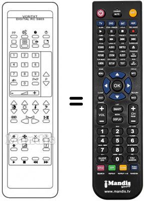 Replacement remote control RC5903