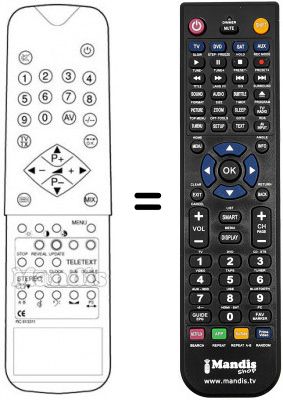 Replacement remote control RC613311