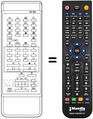 Replacement remote control Loewe RC659