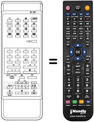 Replacement remote control Fisher CCF6305