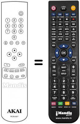 Replacement remote control Akai TV2021T