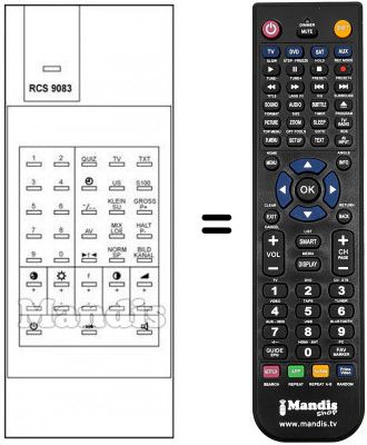 Replacement remote control RCS9083
