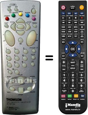 Replacement remote control RCT873M