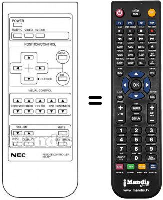 Replacement remote control Nec PX42 Replacement remote control Nec PX42