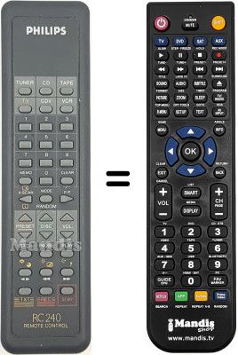 Replacement remote control RC240