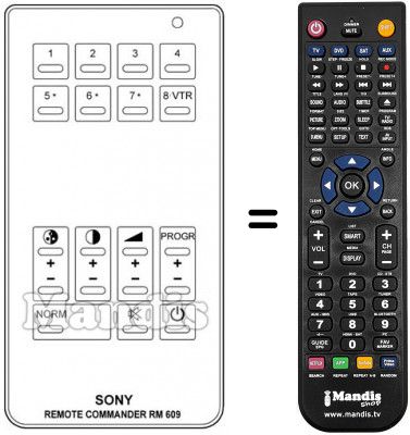 Replacement remote control RM609