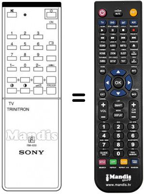 Replacement remote control RM-650