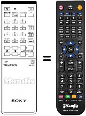 Replacement remote control Sony A-1470-742-A