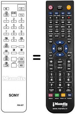 Replacement remote control RM657