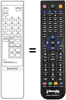 Replacement remote control Sony KV-1434M3