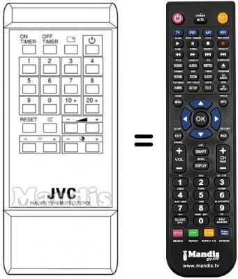 Replacement remote control JVC C1480EK