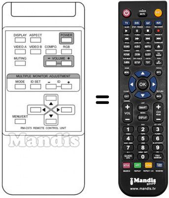 Replacement remote control RM-C575