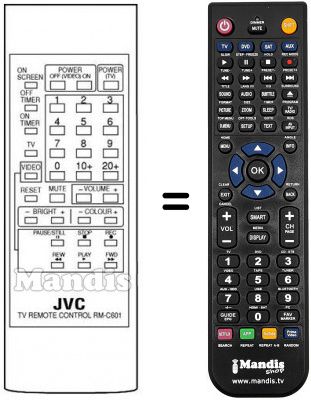 Replacement remote control JVC RM-C620