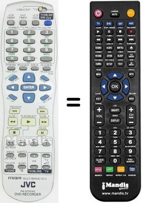Replacement remote control JVC DR-MV1B