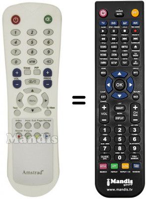 Replacement remote control CDV EPT2001