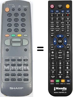 Replacement remote control RRMCG1061SA