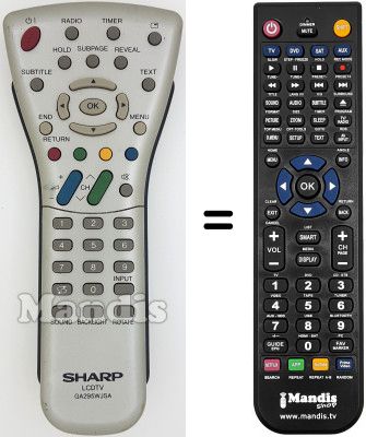 Replacement remote control GA295WJSA