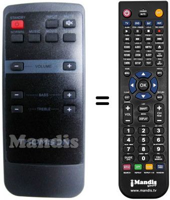 Replacement remote control Teleavia REMCON876 Replacement remote control Teleavia REMCON876