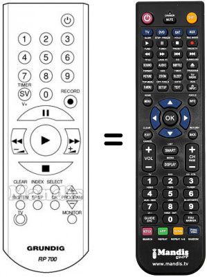 Replacement remote control REMCON1187