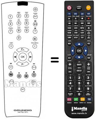 Replacement remote control Grundig LEEMAXX55MF55-9101