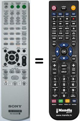 Replacement remote control Sony DAV-DZ231