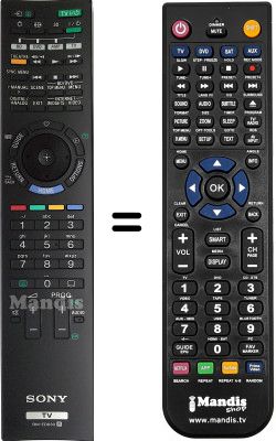 Replacement remote control Sony KDL-55NX815