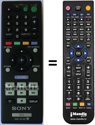Replacement remote control Sony BDP-S483