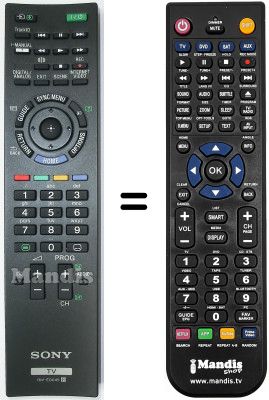 Replacement remote control Sony KDL-32EX420