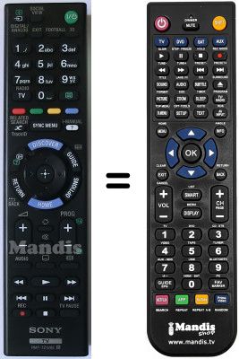 Replacement remote control Sony KDL-32EX425