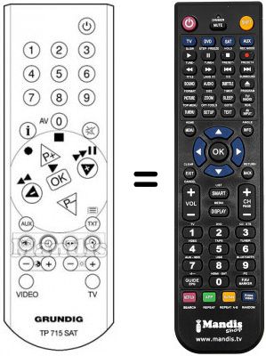Replacement remote control REMCON1287