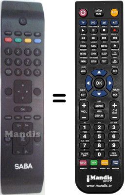 Replacement remote control Saba RC3902