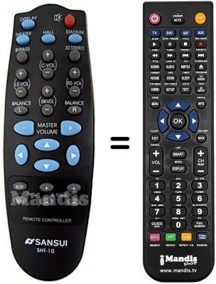 Replacement remote control Telefunken TSP200 Replacement remote control Telefunken TSP200