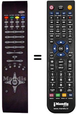 Replacement remote control RC1080 Replacement remote control RC1080