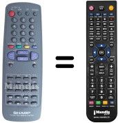 Replacement remote control Sharp RRMC-G1072BMSA