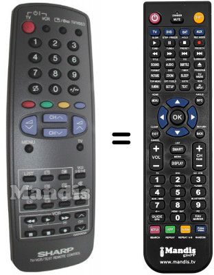 Replacement remote control Sharp RRMC-GA006WJSA