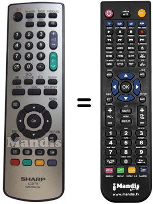 Replacement remote control Sharp LC-37SD1E