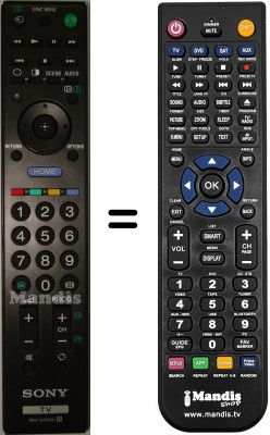 Replacement remote control RM-GA020