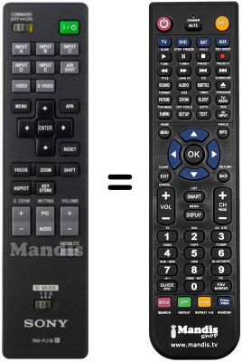 Replacement remote control Sony RM-PJ18 Replacement remote control Sony RM-PJ18