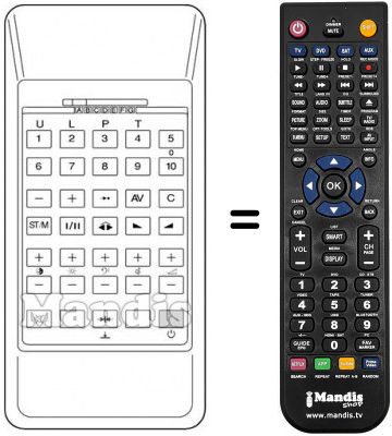 Replacement remote control Thomson 56CK41E