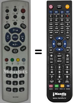 Replacement remote control RC2183