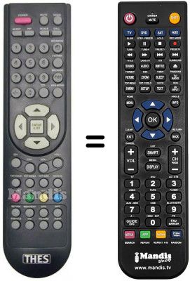 Replacement remote control THES THL-TV3268D