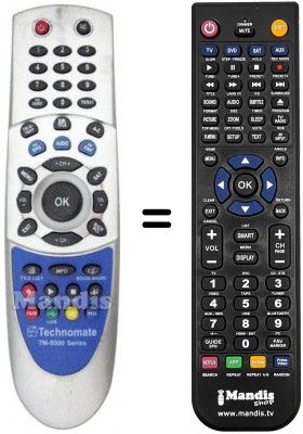 Replacement remote control Technomate TM 5200 D USB