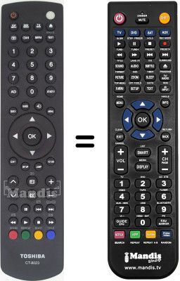 Replacement remote control Toshiba CT-8023