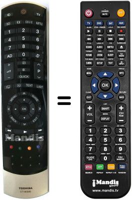 Replacement remote control Toshiba 32RL838G