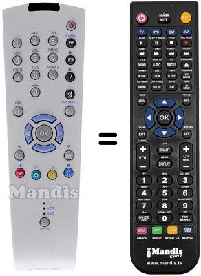 Replacement remote control Grundig M84-212-8 DOLBY Replacement remote control Grundig M84-212-8 DOLBY