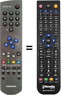 Replacement remote control Grundig ST63-651 / 9TOP Replacement remote control Grundig ST63-651 / 9TOP