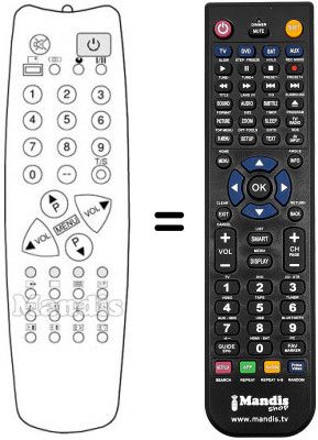 Replacement remote control Cgm TVC148