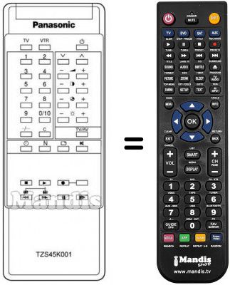 Replacement remote control Panasonic TZS4EK001