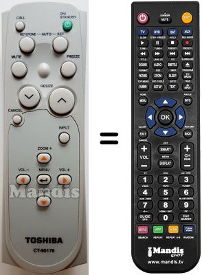 Replacement remote control Toshiba TLP-T70M Replacement remote control Toshiba TLP-T70M
