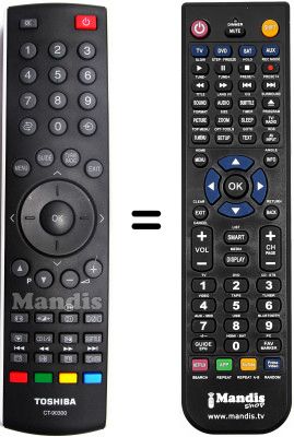 Replacement remote control Toshiba 32AV503D Replacement remote control Toshiba 32AV503D
